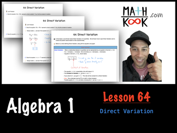 Preview of Algebra 1 - Direct Variation (64)