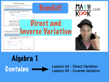 Preview of Algebra 1 - Direct and Inverse Variation - BUNDLE!!