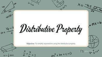 Preview of Algebra 1: Distributive Property NOTES - with corresponding teaching VIDEO