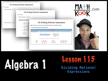 Preview of Algebra 1 - Dividing Rational Expressions (115)