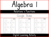Algebra 1- Domain, Range and Function "Fill-In-The-Box" Activity