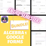 Algebra 1 ENTIRE SEMESTER Google Forms Mini Formative Assessments