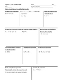 Algebra 1 ENTIRE unit set of test reviews