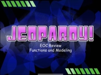 Preview of Algebra 1 EOC Jeopardy Review Bundle