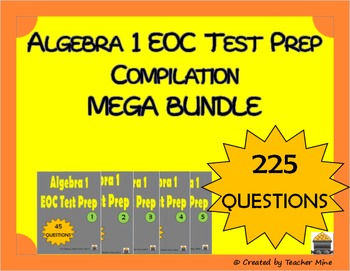 Preview of Algebra 1 EOC Test Prep Compilation MEGA BUNDLE