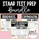 Algebra 1 STAAR Test Prep - Task Card Bundle