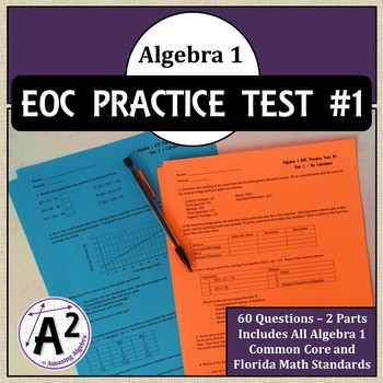 Preview of Algebra 1 EOC Practice Test #1
