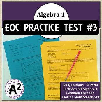 Preview of Algebra 1 EOC Practice Test #3