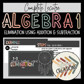 Preview of Algebra 1 - Elimination using Addition & Subtraction