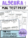 Algebra 1 - End of Course / Year EOC Mini Test Prep PARCC Review