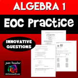 Algebra 1 End of Year EOC Review Packet Test Prep with Innovative Questions