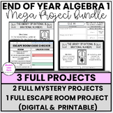 Algebra 1 End of Year Project Mega Bundle | Review Mystery