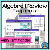 Algebra 1 Review Escape Room Activity for End of Year EOC 