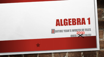 Preview of Algebra 1 - Two Entire Years of Day by Day Files