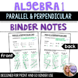 Algebra 1 - Equations of Parallel and Perpendicular Lines 
