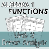 Algebra 1 - Error Analysis: Functions