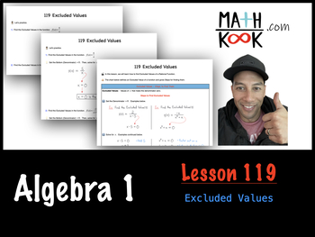 Preview of Algebra 1 - Excluded Values (119)