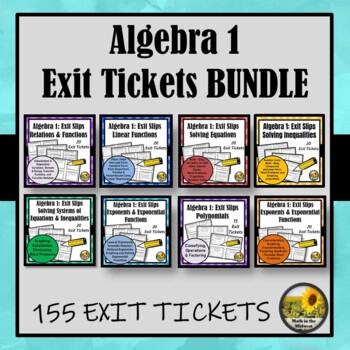 Preview of ⭐Algebra 1 Exit Tickets ⭐ Exit Slips
