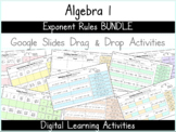 Algebra 1 - Exponent Rules BUNDLE using Google Slides - Di