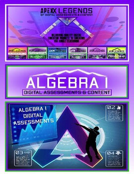 Preview of Algebra 1 - Exponents (ID'ing Equivalent Expressions II) 2 Google Forms Bundle