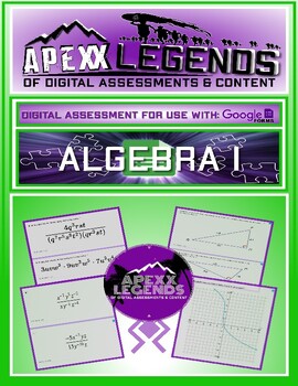 Preview of Algebra 1 - Exponents - Power Rule - 2 Google Form Bundle