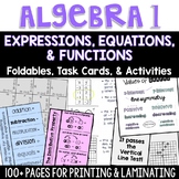 Algebra 1 - Expressions, Equations, and Functions Foldable