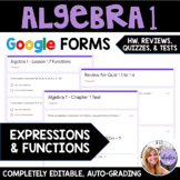 Algebra 1 - Expressions & Functions - Google Forms Bundle 