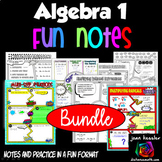 Algebra 1 FUN Notes Doodle Page Bundle