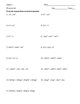 algebra 1 homework help