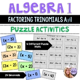 Algebra 1 - Factoring Trinomials ax^2 + bx + c Task Card P