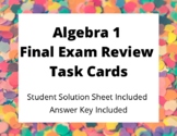 Algebra 1 Final Exam Review Task Cards (answer key included)