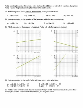 Preview of Algebra 1 Final Exam & PARCC EOY Practice Test -  common core