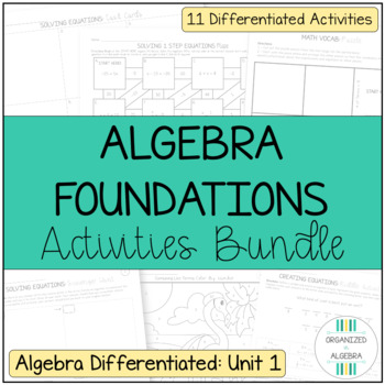 Preview of Algebra 1 Foundations Activity Bundle (Algebra 1 Differentiated Unit 1)