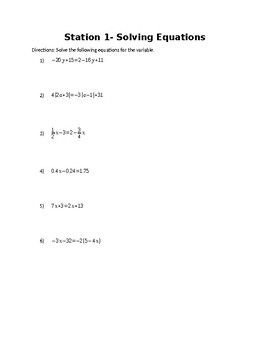 Algebra 1 Functions Stations Review by Brooke Psenicska | TpT