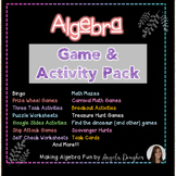 Algebra 1 GAME & ACTIVITY PACK (Over 200 Items)