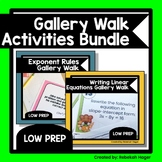 Algebra 1 Gallery Walk Bundle - Review Activities (Constan