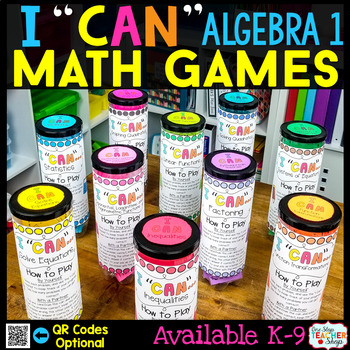 Preview of Algebra 1 Games BUNDLE - Math Test Prep Review