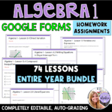 Algebra 1 Google Forms Homework / Practice Assignments