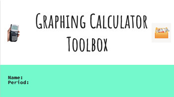 Preview of Algebra 1 Graphing Calculator Tool Box