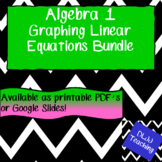 Algebra Graphing Linear Equations Bundle of Practice, Quiz