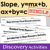Algebra 1 Graphing Lines, Slope, & Inequalities Discovery BUNDLE