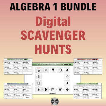 Preview of Algebra 1 Growing Bundle of Digital Scavenger Hunts
