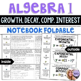 Algebra 1 - Growth and Decay Exponential Function - Foldable