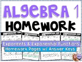 Algebra 1 - Homework /Practice/Review Problems - Exponents