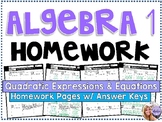 Algebra 1 - Homework/Practice/Review Problems - Polynomial