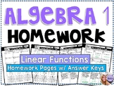 Algebra 1 - Homework / Practice / Review Problems - Linear