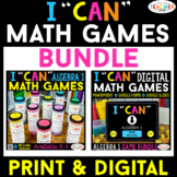 Algebra 1 I CAN Math Games | DIGITAL & PRINT Bundle