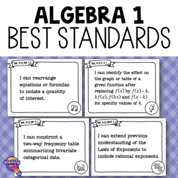 Preview of Algebra 1 "I Can" Posters: Florida Standards
