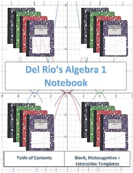 Preview of Algebra 1 Interactive Notebook: Blank Templates