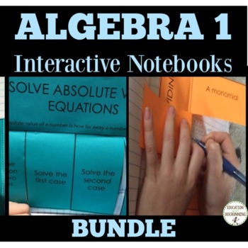 Preview of Algebra 1 Notes and Interactive Notebook Graphic Organizers